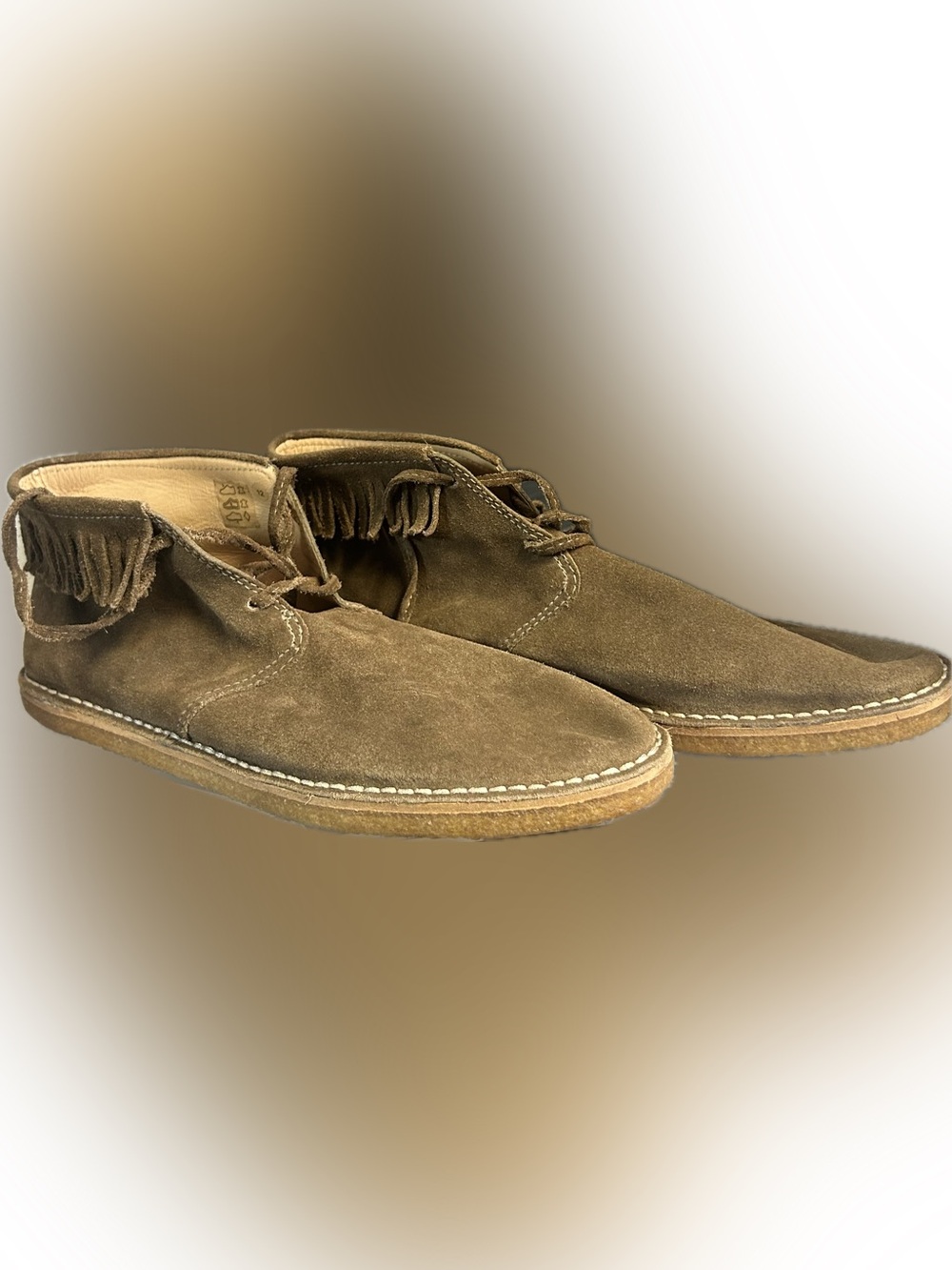 Mens McAlister Chuka navy suede fringe Boots Leather
